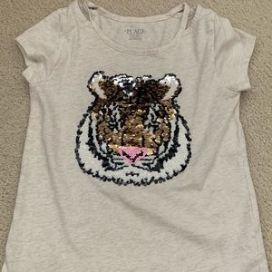 Flip sequin tiger shirt